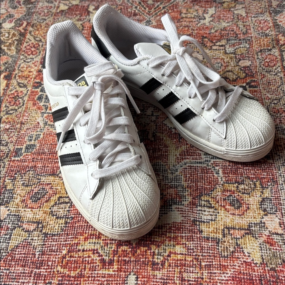 Adidas Superstar White with Black Stripes